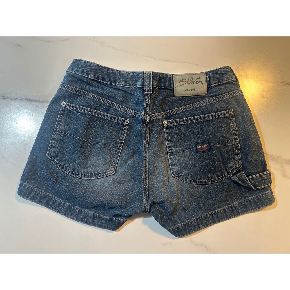 Silver Jeans Womens Denim Carpenter Shorts Blue Medium Wash Size 31 L5283THRSU